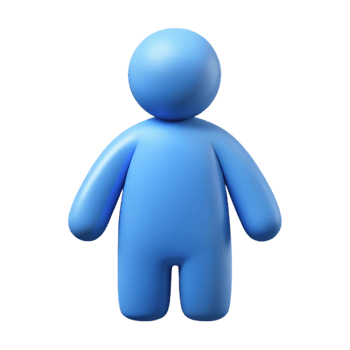 quintessential futuristic Human figure icon with simple head and body. Crisp edges, symmetrical with Scalable Design. perfect clarity png