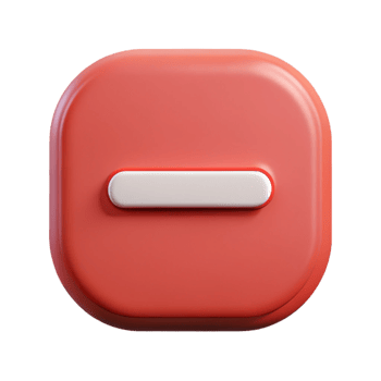 reflective extraordinary Minus icon representing subtract or decrease. Crisp edges, minimal design, with Scalable Design. high resolution png