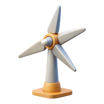 dazzling remarkable Geometric illustration of a wind turbine. Flat color, single-weight stroke with Scalable Design. png