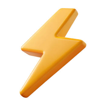 sumptuous avant-garde Minimalist lightning bolt, single-weight stroke, with Scalable Design. premium png