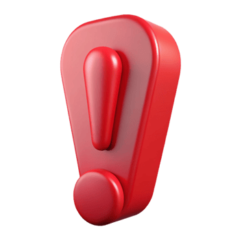 radiant passionate surreal Crisp edges define a scalable exclamation mark in scarlet. Clean lines with Scalable Design. 4K png