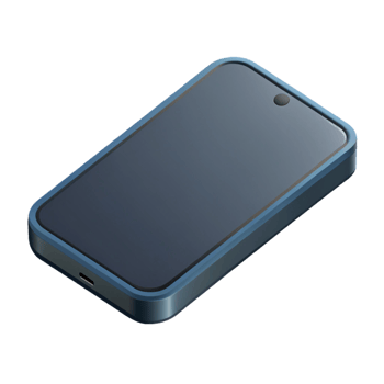 timeless art deco Isometric phone with clean lines, flat black with Scalable Design. handcrafted png
