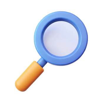 vibrant geometric A minimalist magnifying glass icon. Clean lines, flat color, crisp edges with Scalable Design. high resolution png