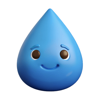 elegant tropical Teardrop-shaped character with a simple smile. Clean lines, flat color, minimal design with Scalable Design. top-tier png