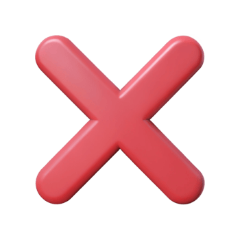 joyful stunning X mark pictogram. Geometric, single-weight stroke, flat color. Minimal, with Scalable Design. masterfully captured png