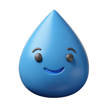 dreamy hypnotic Teardrop-shaped character with a simple smile. Flat color, crisp edges, with Scalable Design. flawless png