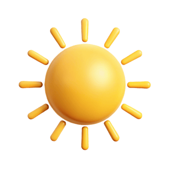 notable retro Minimalist sun icon with straight rays. Crisp edges, flat color, single-weight stroke with Scalable Design. precision png