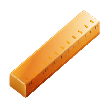 rare artistic Isometric ruler, minimal design, clean lines, with Scalable Design. genuine png
