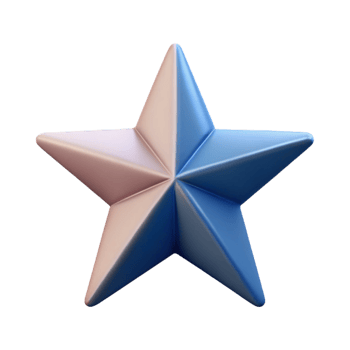 elegant harmonious creative Symmetrical star icon. Flat color, clean lines, crisp edges with Scalable Design. ultra HD png