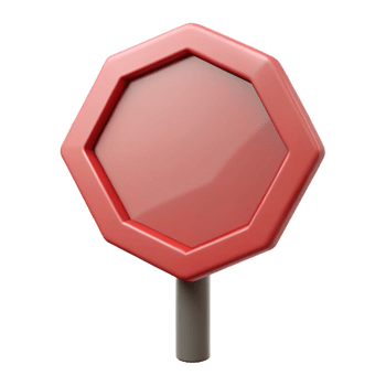 impressive traditional Geometric silhouette of a stop sign. Clean lines, flat color with Scalable Design. sharp png
