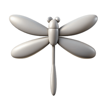captivating mid-century Symmetrical silhouette of a dragonfly. Clean lines, minimal design with Scalable Design. sharp png