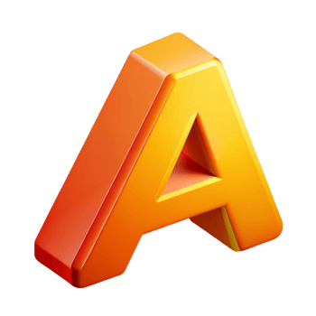 alluring memorable Isometric letter A with bold, flat color. Single-weight stroke, crisp edges with Scalable Design. png
