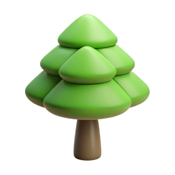 harmonious stunning Symmetrical abstract tree, flat color, with Scalable Design. authentic png