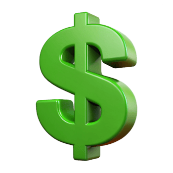 serene intense organic Crisp edges, flat green dollar sign. Clean lines, minimal design with Scalable Design. flawless png