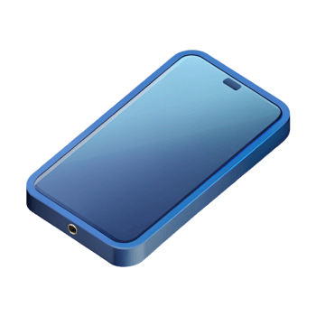 sought-after classic Isometric smartphone, single-weight stroke, clean lines, with Scalable Design. 4K png