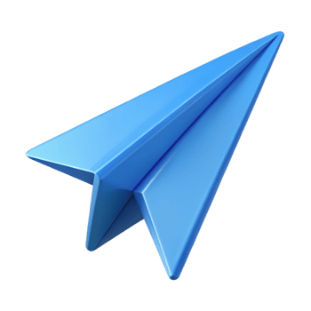 bold enchanting Scalable icon of a paper airplane. Clean lines, crisp edges. Minimal design. Flat color with Scalable Design. 8K png