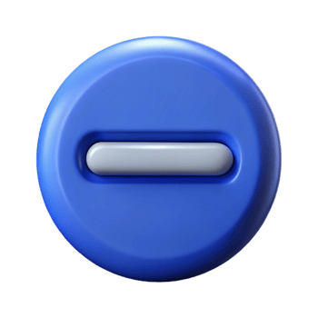 spectacular classic Symmetrical minus sign in sapphire blue. Clean lines, with Scalable Design. 4K png