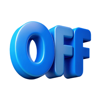 pristine tranquil classic Crisp edges, flat blue OFF . Clean lines, minimal design with Scalable Design. precision png