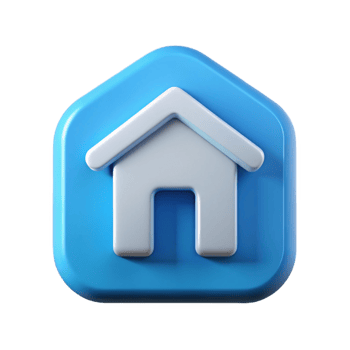 majestic exemplary Logo with a simplified house icon. Clean lines, scalable, flat color with Scalable Design. png