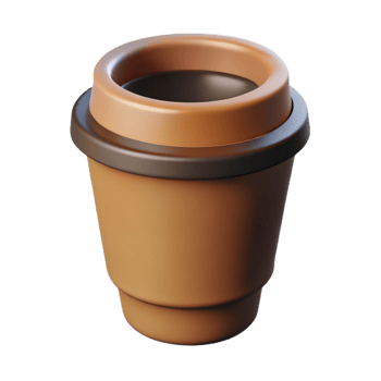 pristine energetic contemporary Minimal silhouette of a coffee cup. Flat color, scalable, single-weight stroke with Scalable Design. authentic png