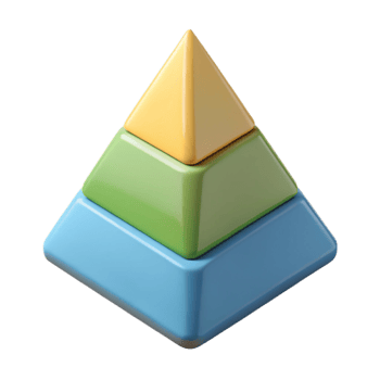 signature nordic Triangular infographic with three sections, clean lines, flat design. Scalable, minimal with Scalable Design. museum quality png
