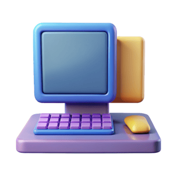 romantic gorgeous Computer icon with a monitor and keyboard. Flat color, with Scalable Design. impeccable png