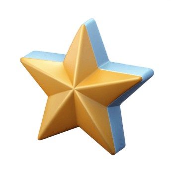 majestic unparalleled Isometric star with points. Clean lines, flat color with Scalable Design. png