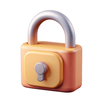 vibrant victorian Crisp edges, flat color design of a lock. Minimal, symmetrical with Scalable Design. handcrafted png
