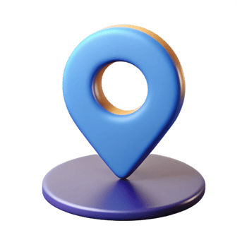 glorious futuristic Location pin icon with a circular base. Flat color, with Scalable Design. 8K png