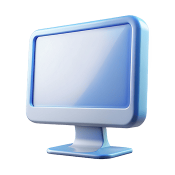 glorious organic Clean line art of a monitor. Symmetrical, with Scalable Design. authentic png