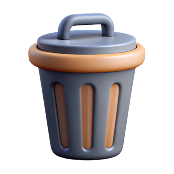 romantic majestic Trash can pictogram. Simple shape, flat color, crisp edges. Minimal, with Scalable Design. elite png