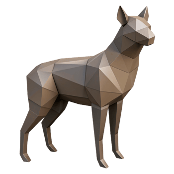 peaceful vibrant Geometric animal silhouette, sharp edges, scalable, single-weight stroke with Scalable Design. genuine png