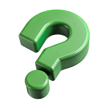 fascinating bold impressionist Clean, geometric question mark in flat green. with Scalable Design. premium png