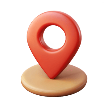 dreamy vibrant Single-weight stroke forming a stylized location pin. Crisp edges, flat color, minimal design with Scalable Design. high quality png