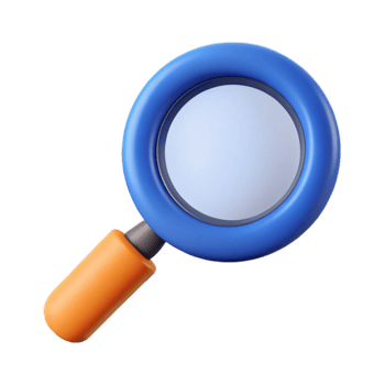 mesmerizing harmonious geometric Magnifying glass icon with a circular lens. Clean lines, minimal design with Scalable Design. perfect clarity png
