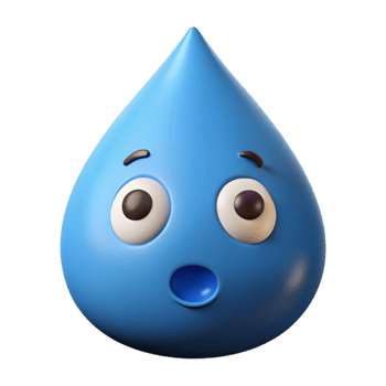 unparalleled baroque Teardrop-shaped character with a surprised expression. Crisp edges, single-weight stroke, with Scalable Design. perfect clarity png