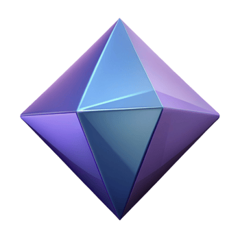 radiant dreamy surreal Geometric prism, clean lines, flat color, with Scalable Design. 4K png