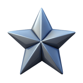dazzling unparalleled A symmetrical star icon. Five points, sharp edges. Flat color, minimal design with Scalable Design. png