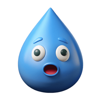 elegant distinguished Teardrop-shaped character with a surprised expression. Crisp edges, single-weight stroke, with Scalable Design. png