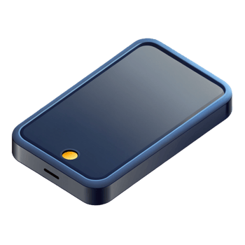distinctive futuristic Isometric phone with clean lines, flat black with Scalable Design. impeccable png