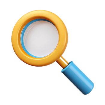 vibrant standout Crisp edges monoline magnifying glass. Flat color, with Scalable Design. png