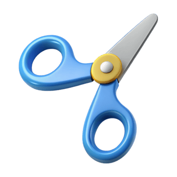 melancholic hypnotic Crisp edges monoline scissors. Flat color, scalable, minimal design with Scalable Design. handcrafted png