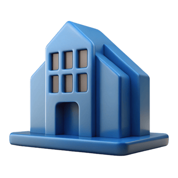 picturesque reflective industrial Crisp edged abstract building silhouette, flat color. with Scalable Design. artisan png