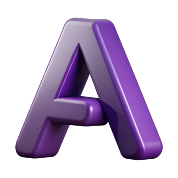 beautiful intense renaissance Clean lines forming a stylized A in deep purple. Flat color, with Scalable Design. precision png