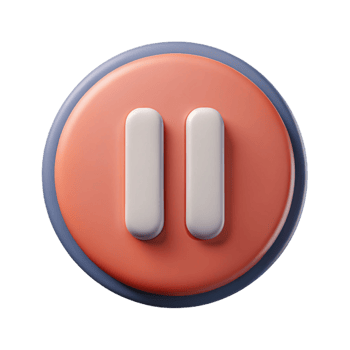 exemplary rustic Pause button icon. Two vertical bars. Crisp edges, flat color with Scalable Design. 4K png