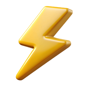 elegant unforgettable A stylized lightning bolt character with sharp zigzags. Crisp edges, flat color, with Scalable Design. png