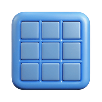 gorgeous futuristic Square grid, scalable, single-weight stroke, clean lines with Scalable Design. artisan png