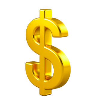 3d golden us dollar sign currency symbol transparent background illustration of gold dollar sign and symbol money png