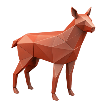 quintessential elegant Geometric animal silhouette, sharp edges, scalable, single-weight stroke with Scalable Design. authentic png