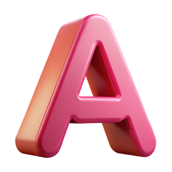 gorgeous bold surreal Clean lines forming a stylized letter A . Flat color, with Scalable Design. detailed png